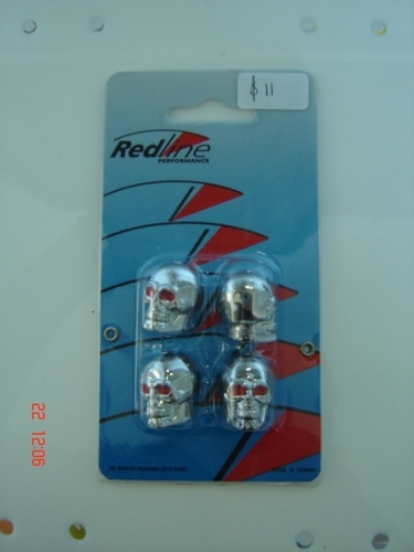Valve Caps (Chrome Skull Heads) 